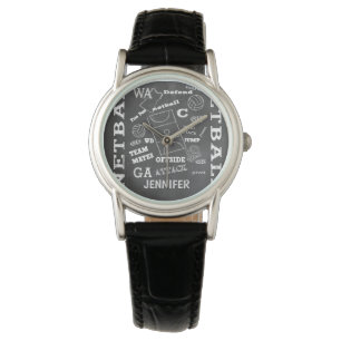 Montre Style de tableau de bord de Netball Personnalisé
