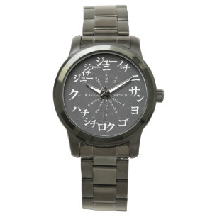 Montre Style Katakana japonais [visage noir]