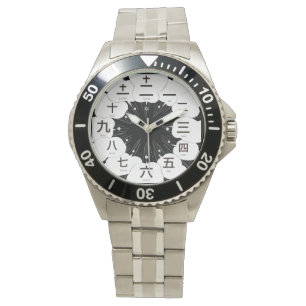 Montre Style MANGA kanji Japon [face noire]