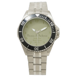 Montre Style militaire personnalisé par vert