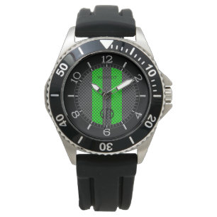 Montre Style vert personnalisé de carbone emballant des