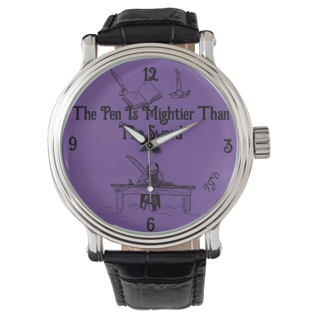 Montre 'Stylo Plus puissant que l'épée' (devant)