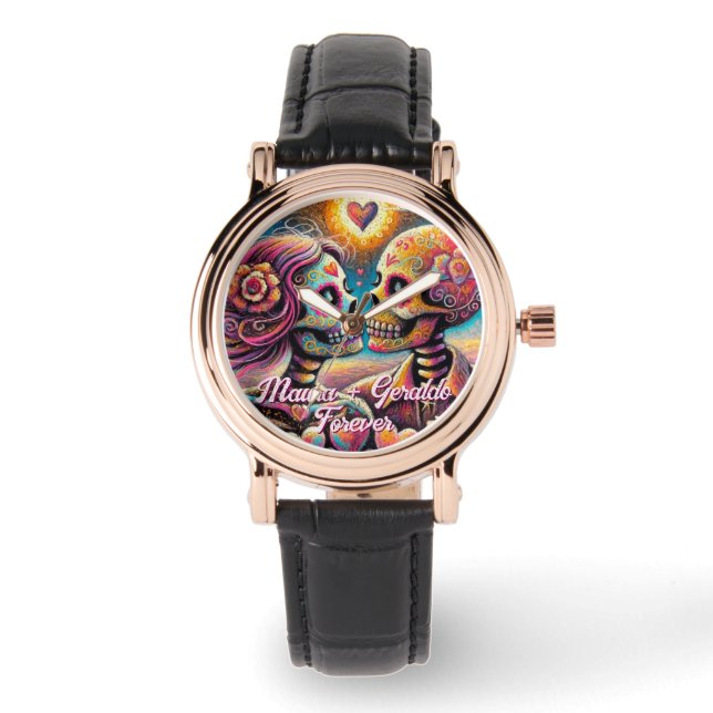 Montre Sugar Skulls in Love Chalk Pastel Personalized (Recto)