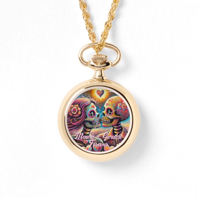 Montre Sugar Skulls in Love Chalk Pastel Personalized (Recto)