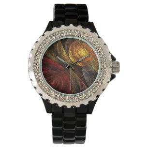 Montre Sun Flower Floral Moderne Art Motif Abstrait