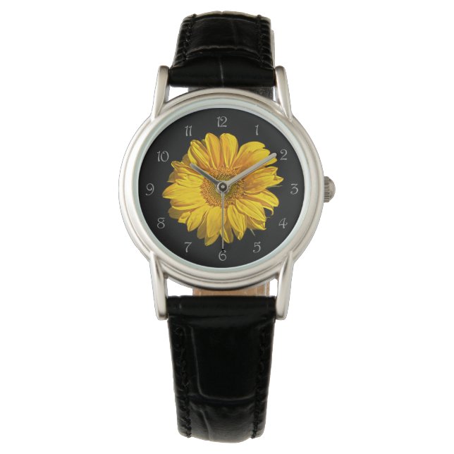 Montre Sunflower Grey Script Numéros wacna (devant)