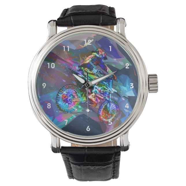 Montre Super Crayon Colour Dirt Vélo Downhill (devant)