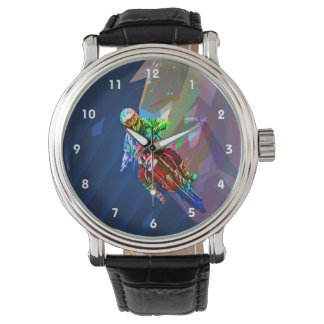 Montre Super Crayon Coloured Dirt Bike S'Appuyant Dans La