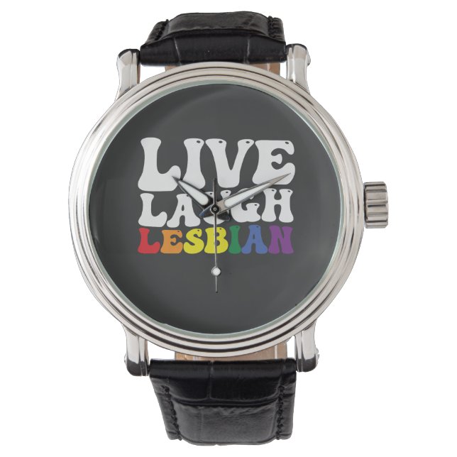 Montre Super Live Lauder Lesbian LGBT Pride (devant)