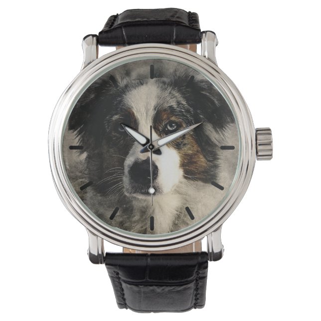 Montre Superbe australien Shepard Personnalisé (devant)