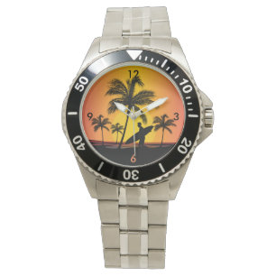 Montre Surfer au coucher du soleil