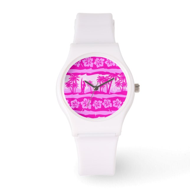 Montre Surfer fille avec palmiers (Recto)