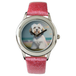 Montre Surfer Girl Maltese Terrier Dog eWatch