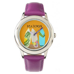 Montre Surfer Girl Surfboard Art Wrist Watch