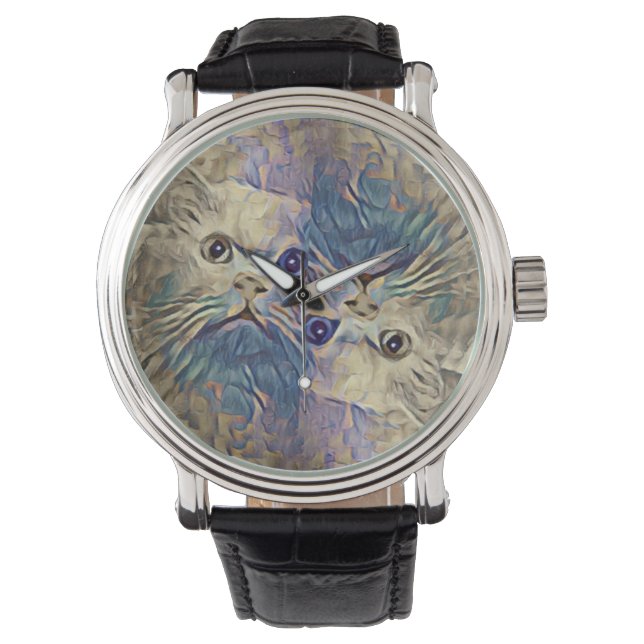 Montre Surreal Turkish cat portrait ... regarder (devant)