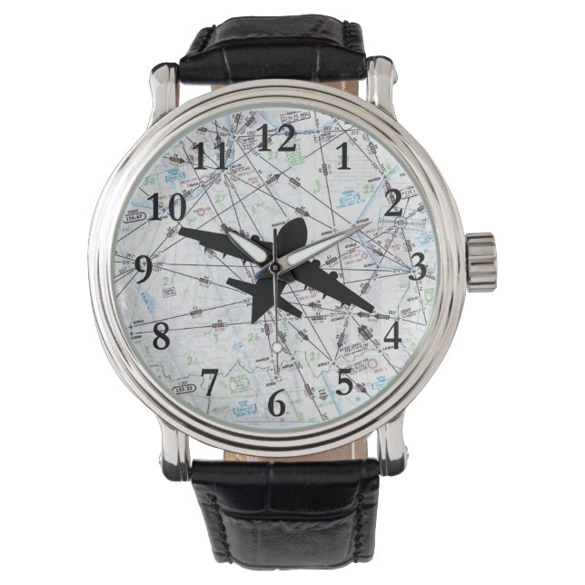 Montre Surveillance aérienne, Cadeau pour pilote, Cadeau  (devant)