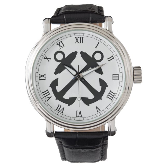 Montre Surveillance de l'Ancre croisée (devant)