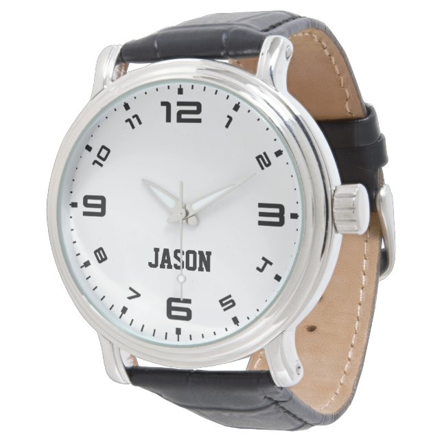 Montre Surveillance des numéros en gras de nom personnali (Incliné)