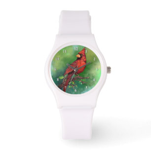 Montre Surveillance des oiseaux du cardinal rouge du Nord