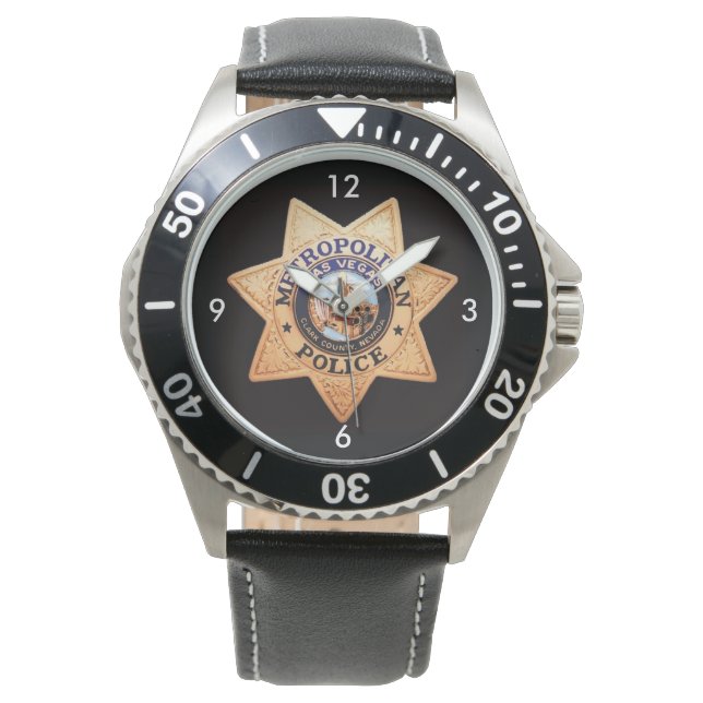 Montre Surveillance du bouclier de police de Las Vegas (devant)