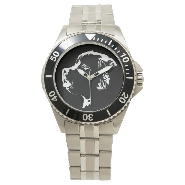 Montre Surveillance du chien de Terre-Neuve Surveillance  (devant)