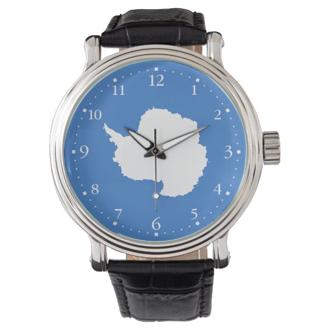 Montre Surveillance du drapeau patriotique de l'Antarctiq (devant)
