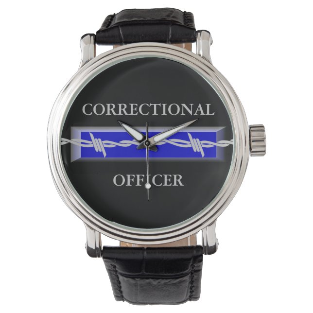 Montre Surveillance du logo de l'agent correctionnel (devant)