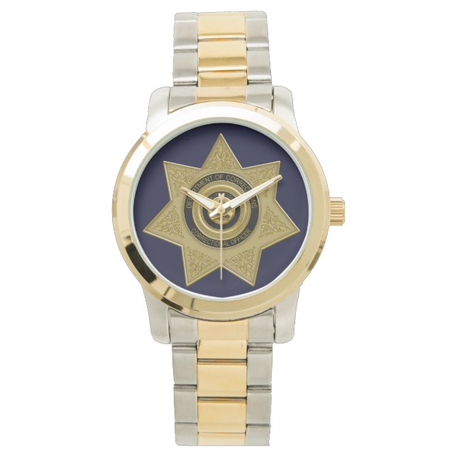 Montre Surveillance du poignet de l'insigne de l'agent co (devant)