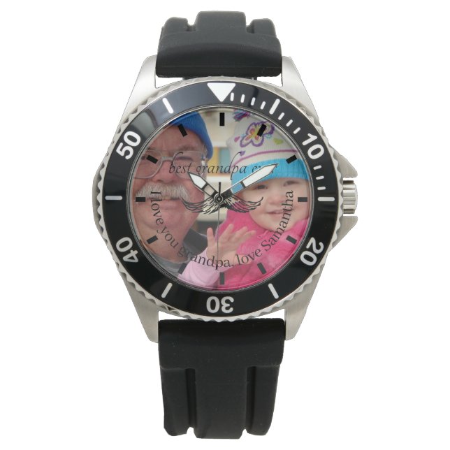 Montre Surveillance du script photo personnalisé | Meille (devant)