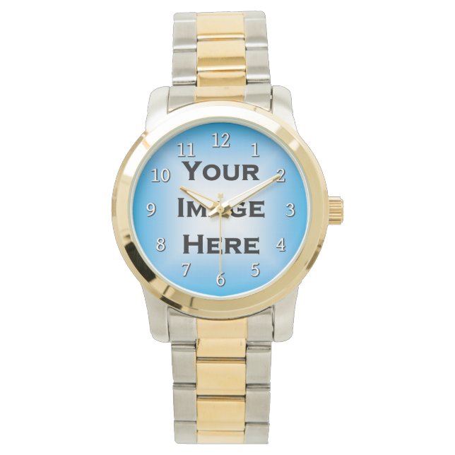 Montre Surveillance Personnalisée Avec Des Chiffres Blanc (devant)