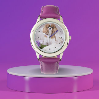 Montre Sweet Cavalier King Charles Spaniel Avec Fleurs