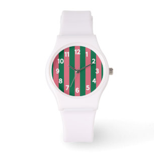 Montre Sweetheart Rose Pickle Vert Rayure
