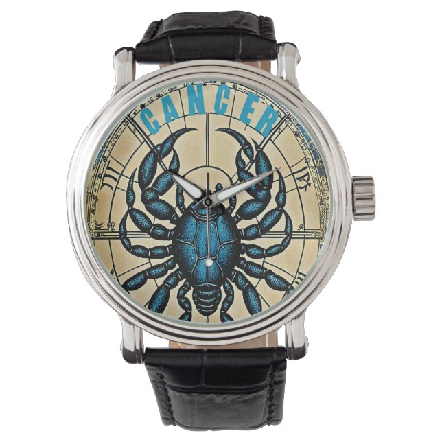 Montre Symbole astrologique du cancer (devant)