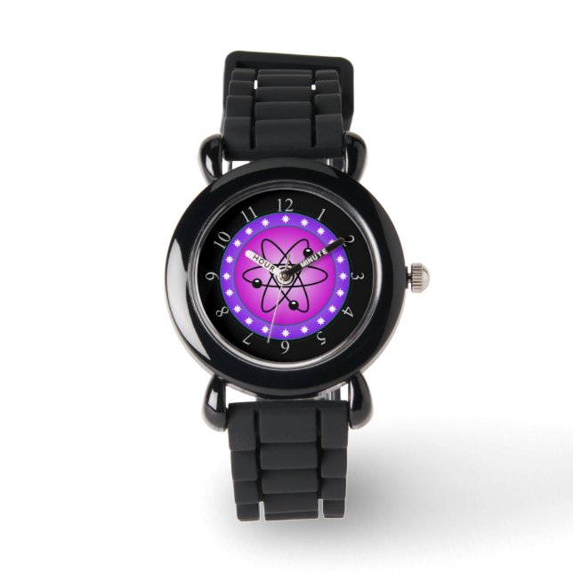 Montre Symbole atomique sur un arrière - plan rose (Recto)