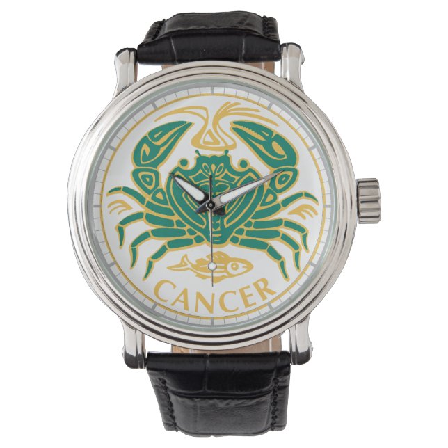 Montre Symbole cancéreux du Zodiaque (devant)
