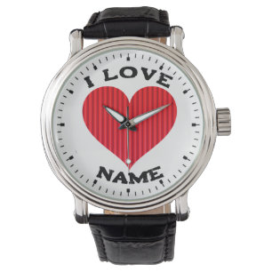 Montre Symbole d'amour du coeur rouge-18374
