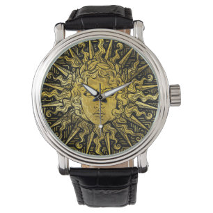 Montre Symbole d'Apollo Sun sur le motif principal grec