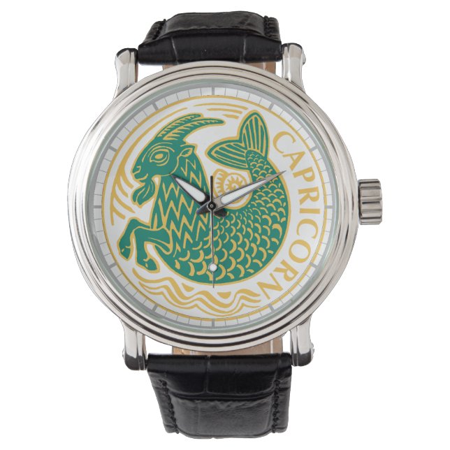 Montre Symbole de Capricorne du Zodiaque (devant)