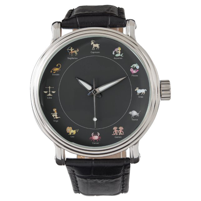 Montre Symbole de dessin au zodiaque (devant)