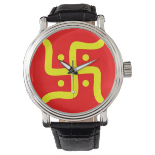 Montre symbole de la swastika hindoue traditionnelle indi