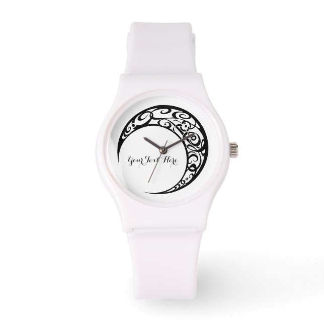 Montre Symbole de lune tribale personnalisée (Recto)