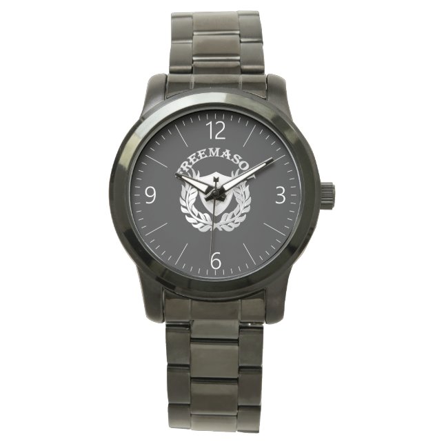 Montre Symbole de maçonnerie en argent (devant)