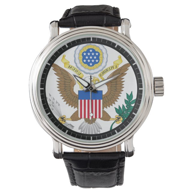 Montre Symbole des armoiries des États-Unis sur une (devant)