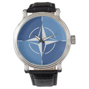 Montre Symbole du drapeau de l'OTAN ONAT Traité de l'Atla