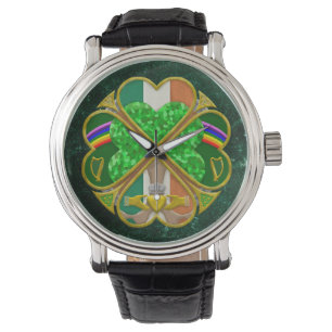 Montre Symbole du patrimoine du trèfle celtique Inspiré d