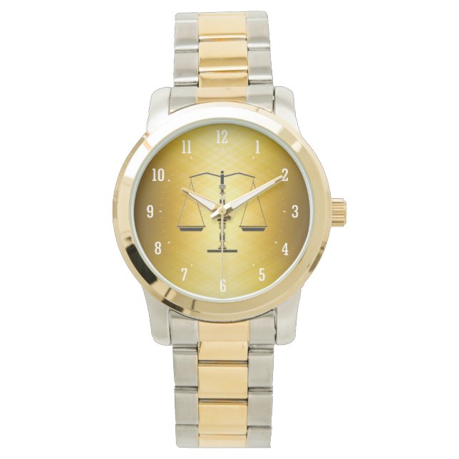 Montre Symbole Élégantes échelles de justice | Meilleurs  (devant)