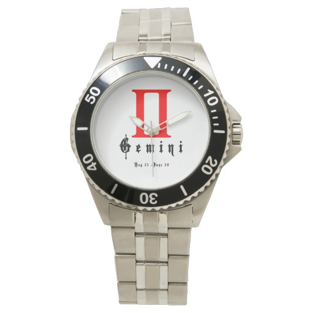 Montre SYMBOLE GEMini Astrologie Zodiac (devant)