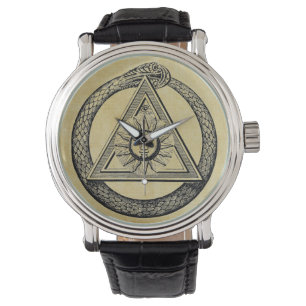 Montre Symbole maçonnique vintage pour tous les yeux