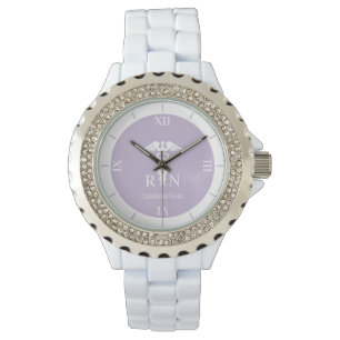 Montre Symbole Médicale RN personnalisé Nurse Roman Dial