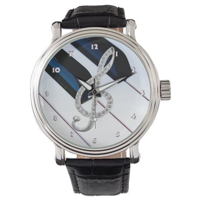 Montre Symbole musical de piano (devant)